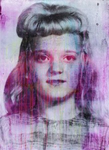 Simon Attwooll Untitled (Purple Negative Girl) Dye